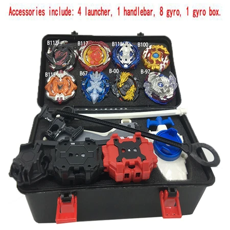 8PCS - E Набор топов пусковые установки Beyblade игрушки Toupie Металл God Burst волчок Bey Blade Blades игрушки bay blade bables - Цвет: 8PCS - E