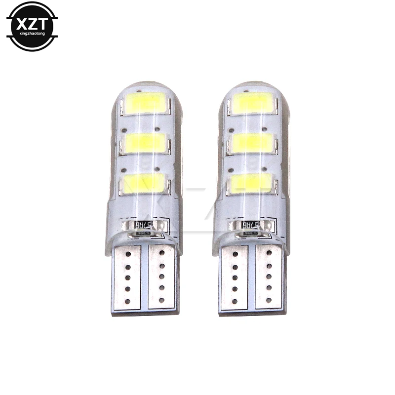 2 шт. новый кристалл W5W T10 5630 5730 6SMD светодиодный кремниевый водонепроницаемый