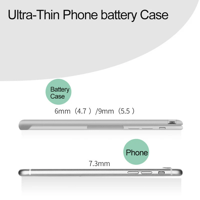 10000 мА/ч чехол для аккумулятора телефона большой емкости для iPhone 6 6S 7 8 Внешний аккумулятор зарядное устройство для телефона для iPhone 6P 6SP 7P 8 Plus