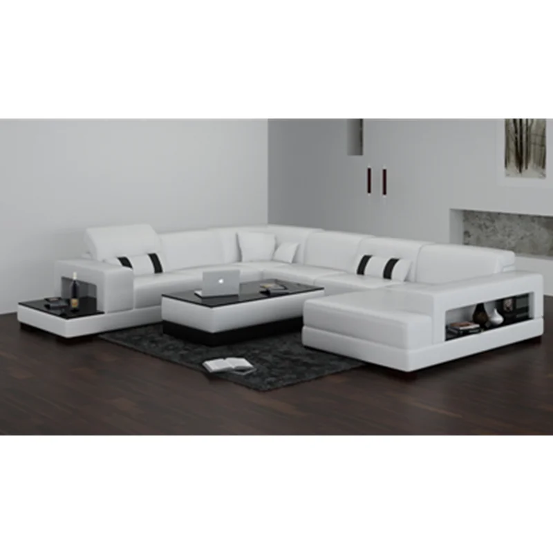 Новейший Современный итальянский кожаный диван мебель для дома гостиной набор