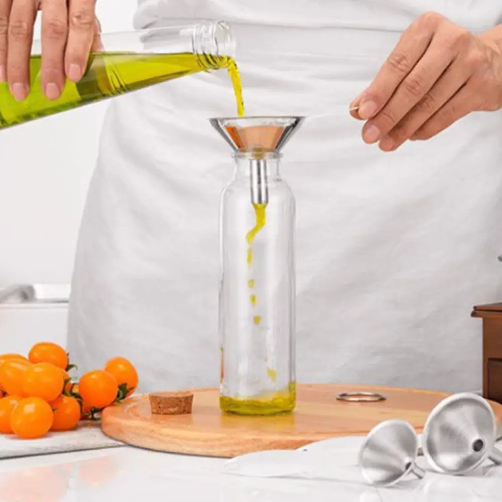 Набор маленьких воронок из нержавеющей стали с одной ручкой 3 шт./компл. кухонные