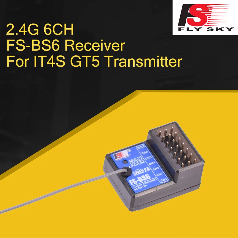 Flysky FS BS4 BS3 BS6 2 4G 3CH 4CH 6CH приемник с гироскопом стабилизации для IT4S IT4 GT2 GT2E GT2F