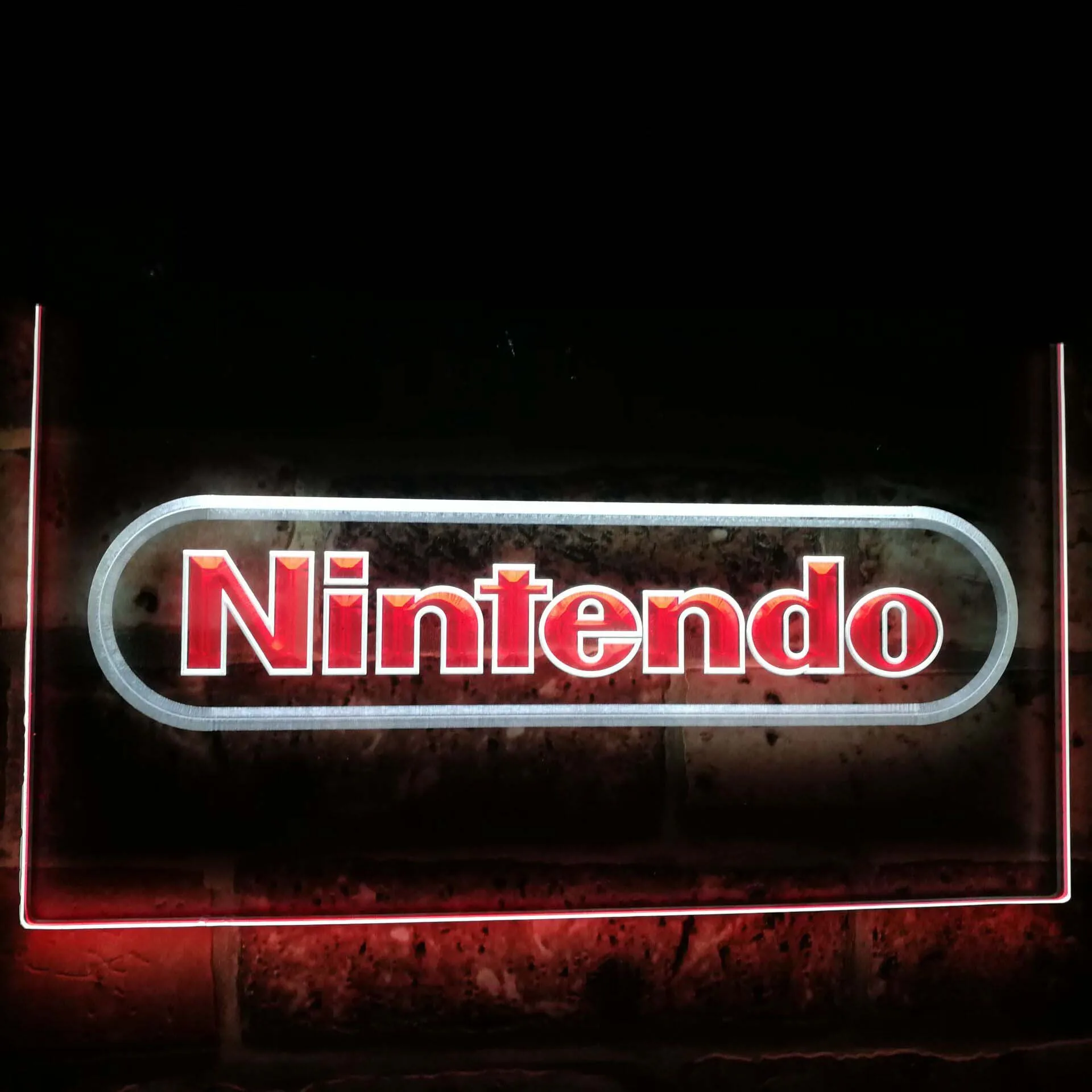 Декор для видеоигр Nintendo бара подарок Двухцветные светодиодные неоновые световые