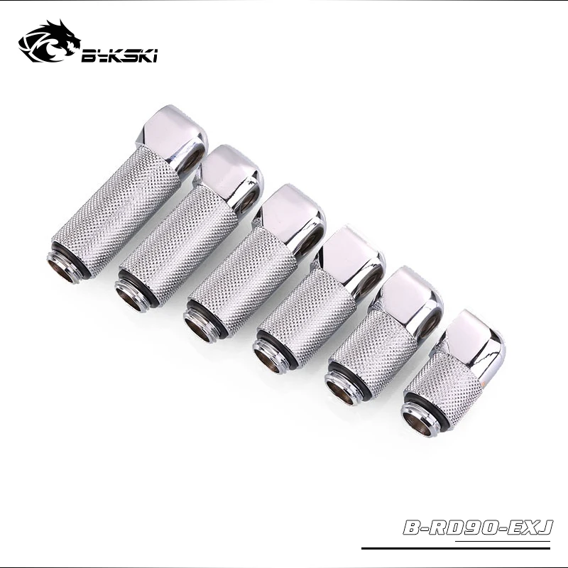 

BYKSKI G1/4 ''90 градусов поворотный фитинг/удлинить 15/20/25/30/35/40 мм адаптеры охлаждения воды Цвет Серебристый