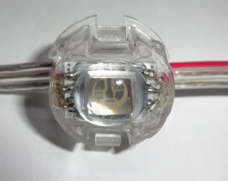 50 шт. модуль пикселей WS2811 5050 SMD 5 в пост. Тока 20 мм класс IP68 прозрачный провод с len|wire