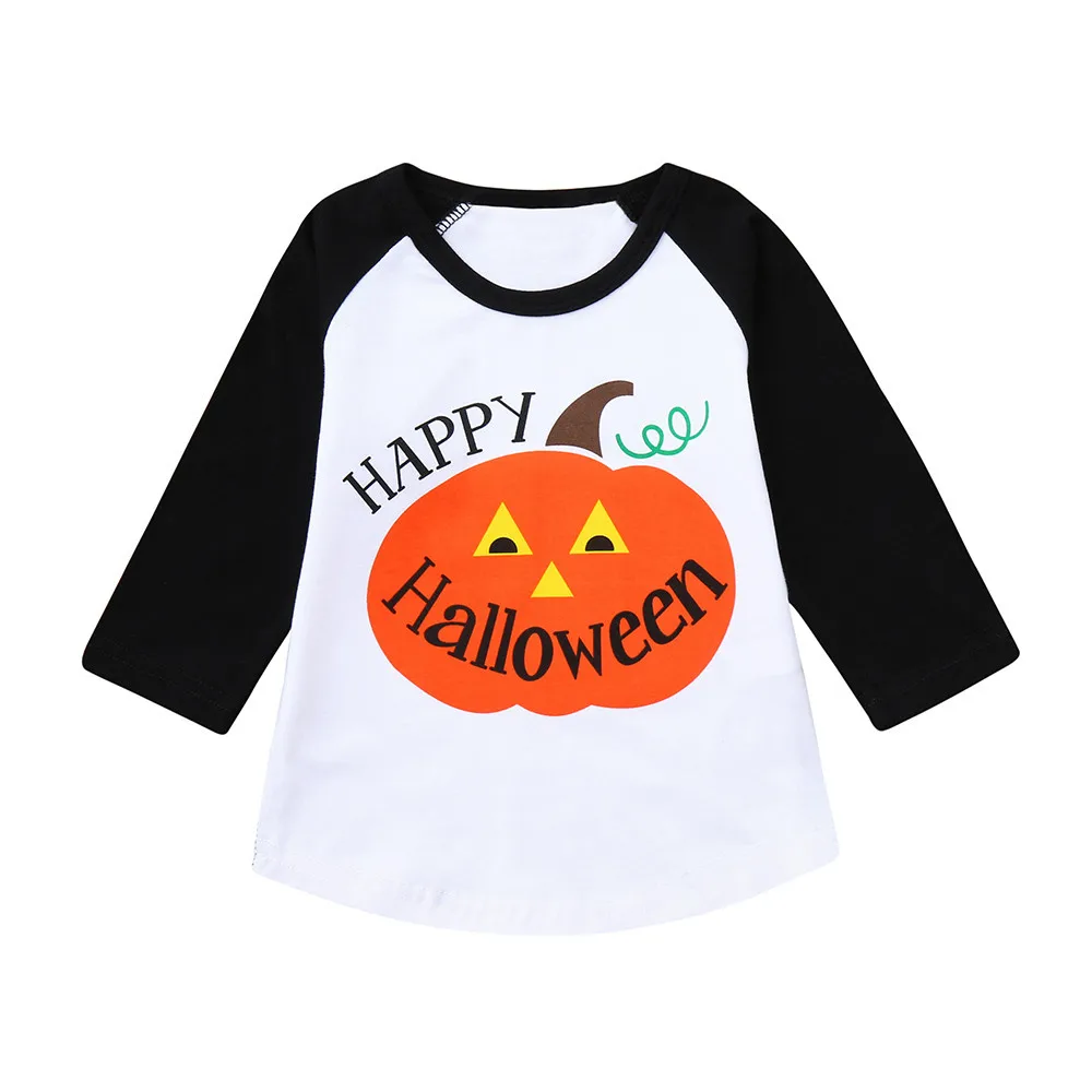Одежда для маленьких мальчиков и девочек Детские Зимние Топы на Хэллоуин Топ с