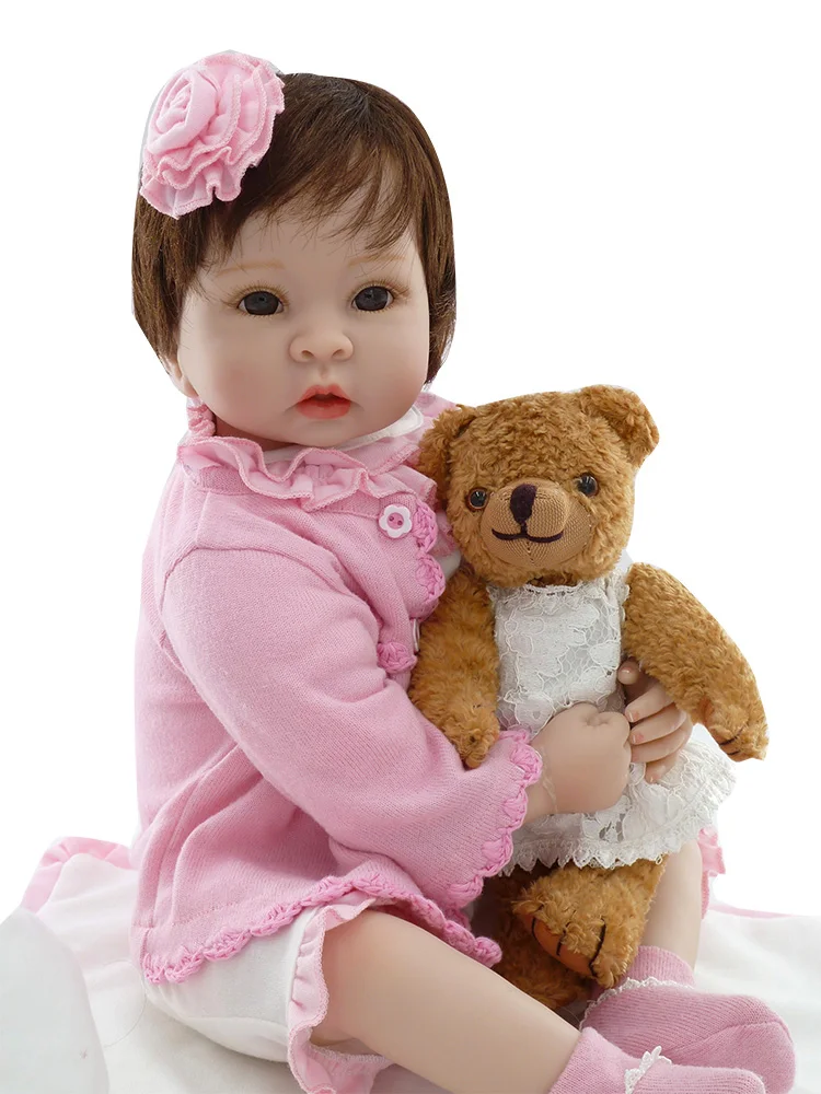 100% ручной работы Lifelike Силиконовые Reborn Малыш Девочка Кукла Игрушечные лошадки для