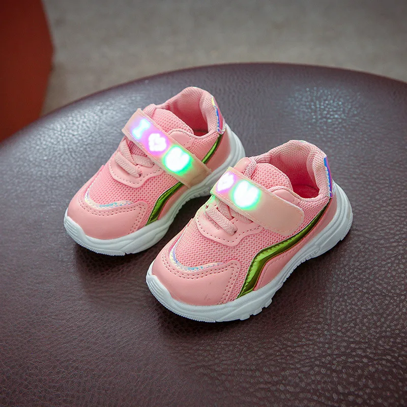 Girl's Boy's Shoes Children Kids Spring Autumn Sport Lighted Casual Cute Fashion Sneakers Footwear for Teenager | Детская одежда