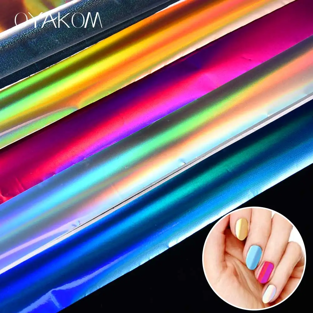 OYAKOM Nails Art переводная наклейка Блестки для ногтей Фольга Звездная бумага