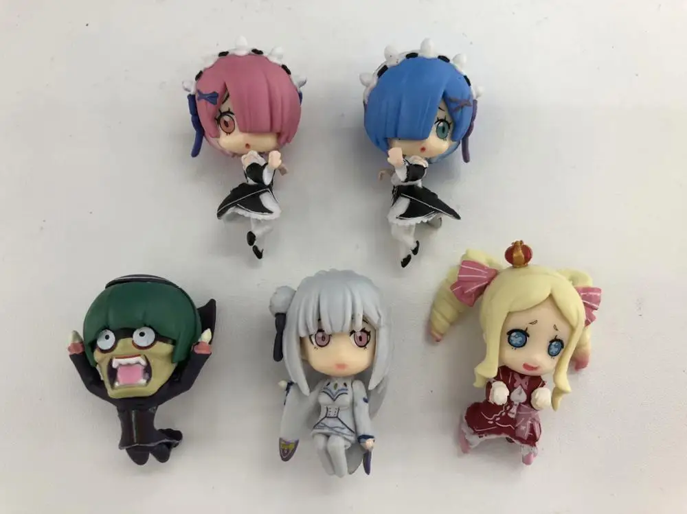 Аниме 5 шт./партия Re: жизнь в другом мире от zero Emilia Rem Ram фигурки чашки edge игрушки с
