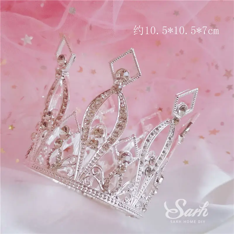 Gold crown Золотой Король Королева торт Топпер С Днем Рождения блестящая рука письмо украшение на День святого Валентина вечерние принадлежности прекрасный подарок - Цвет: Gold crown