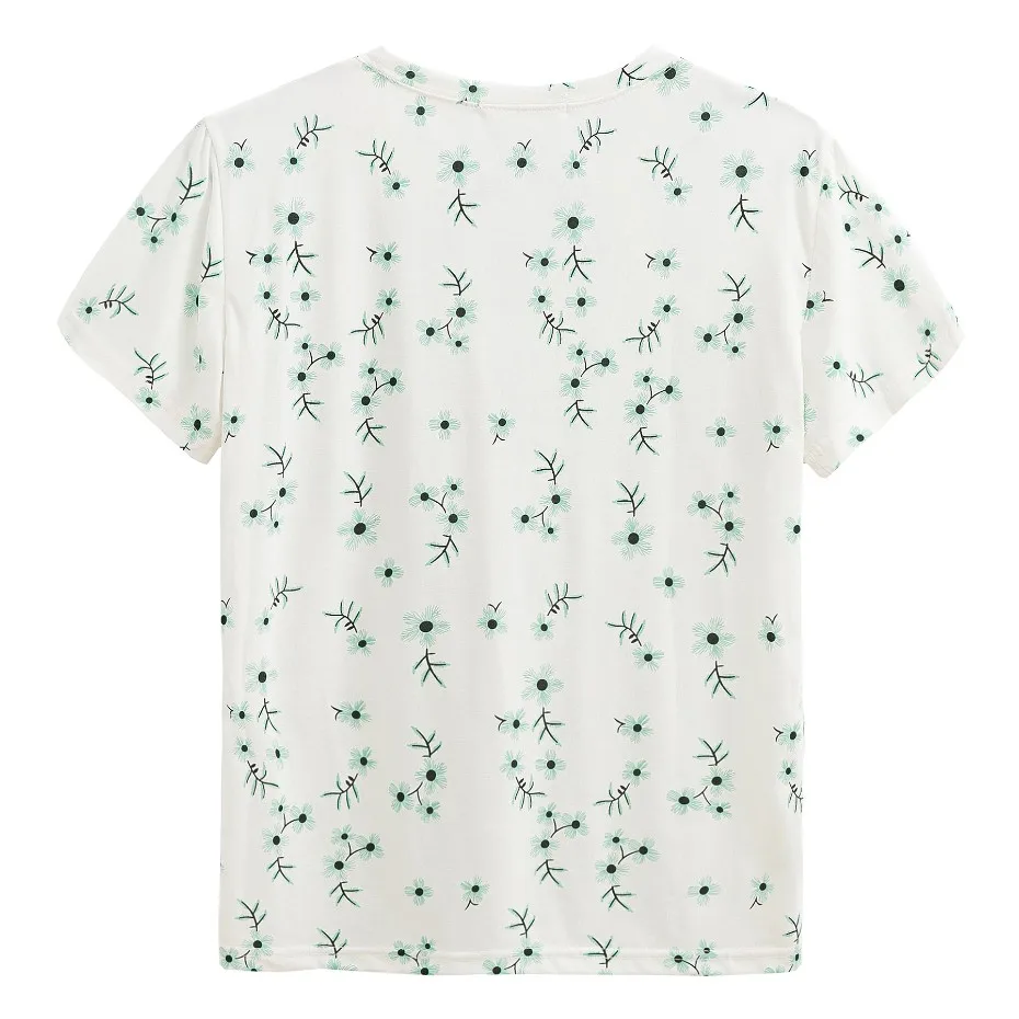 Женская хлопковая Футболка JKKUCOCO летняя повседневная футболка с коротким рукавом