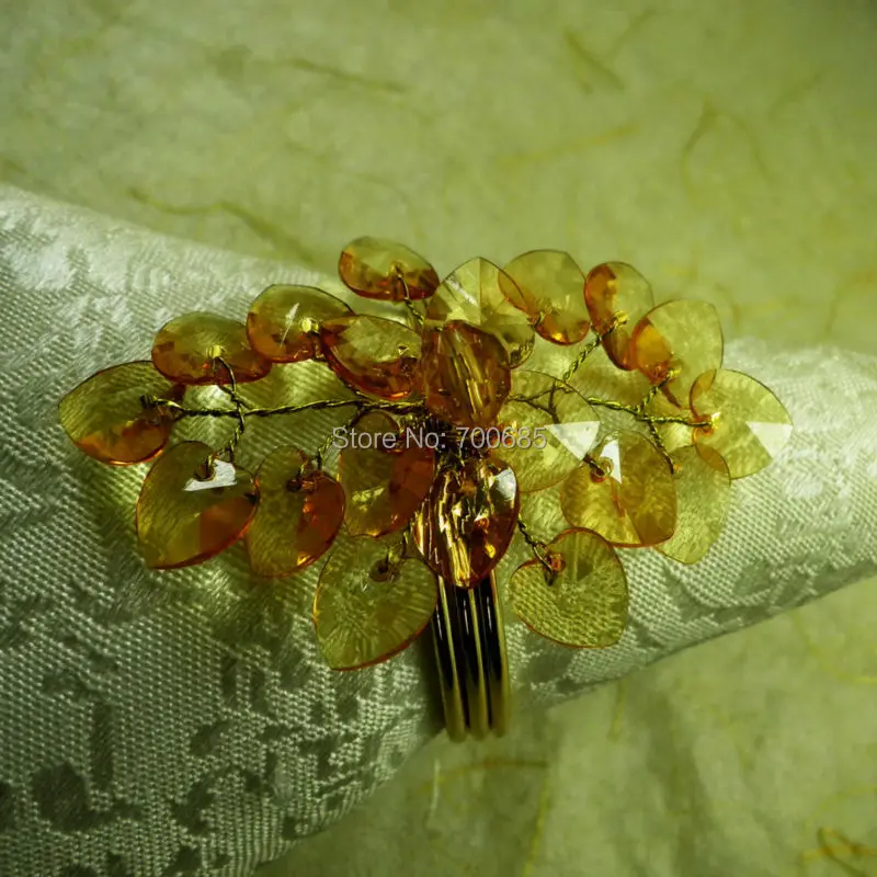 Кольцо для салфеток с желтым сердцем держатель | Дом и сад