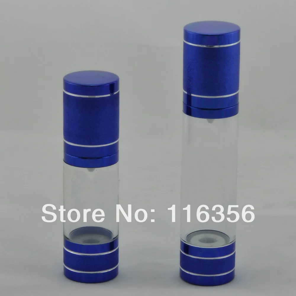 50 мл темно синяя безвоздушная бутылка белый/прозрачный насос крышка|airless bottle|airless