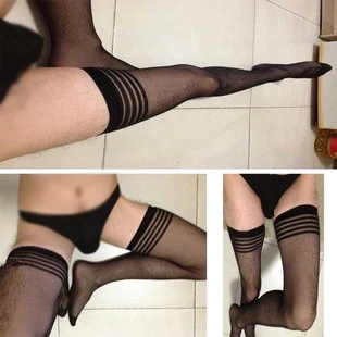 Новинка 2017 мужские ультратонкие чулки пряжа из сердечника шелковые до