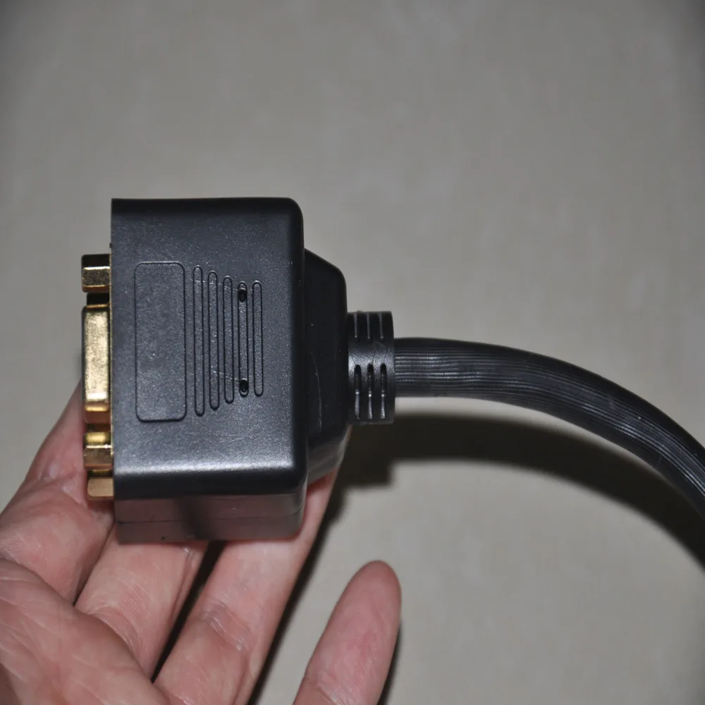 Золотой VGA к сплиттер 1 шт. двойному монитору Высокое качество 15P 3 + 6 Диаметр 8 0