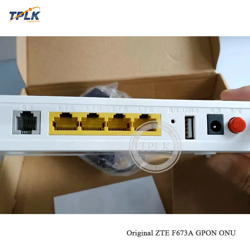 Английская прошивка 100% абсолютно новая ZTE F673A V2 GPON ONU ONT 4GE + 1Tel USB Wifi такая же функция