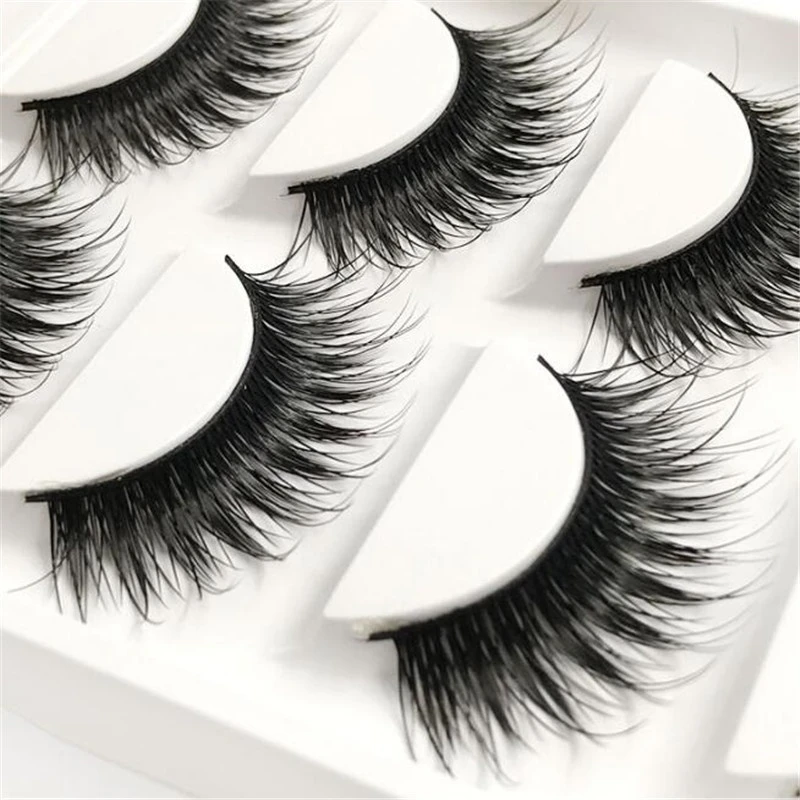 5 пар норковые ресницы ручной работы настоящие 3D Объемные Накладные Толстые