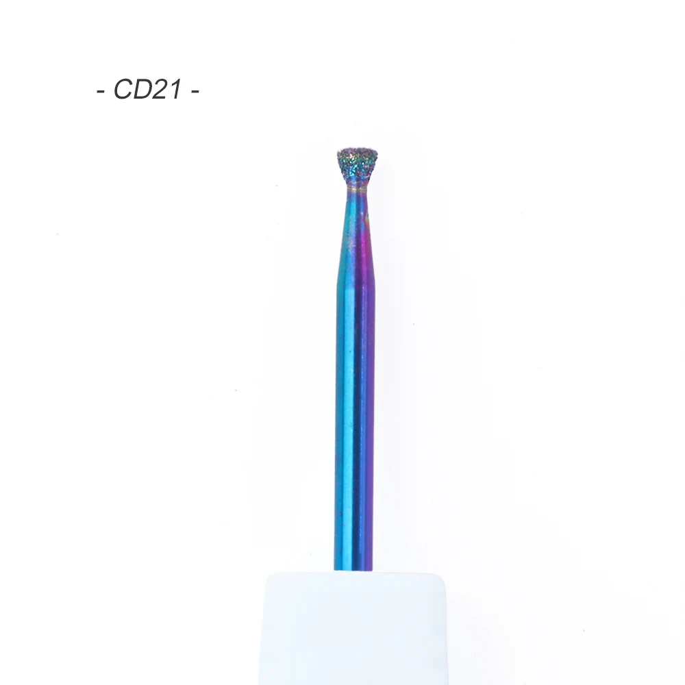 CD21 1 шт. сверла для ногтей алмазные фрезы для маникюра фрезы-хамелеоны резак для кутикулы Гель для ногтей Педикюр для удаления маникюра BECD01-27 - Цвет: CD21