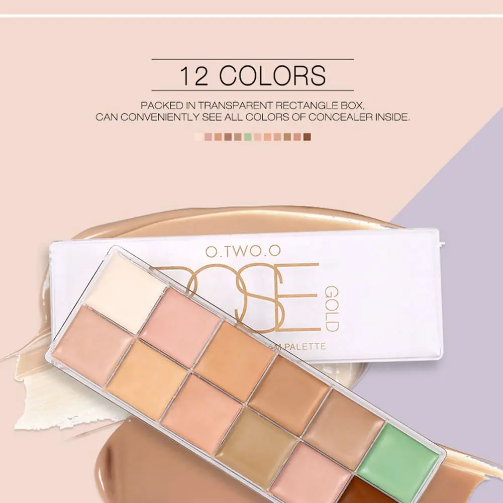 O. TWO. O Paleta De Corretivo Professional, 12 цветов, косметический Камуфляжный консилер, палитра, макияж для лица