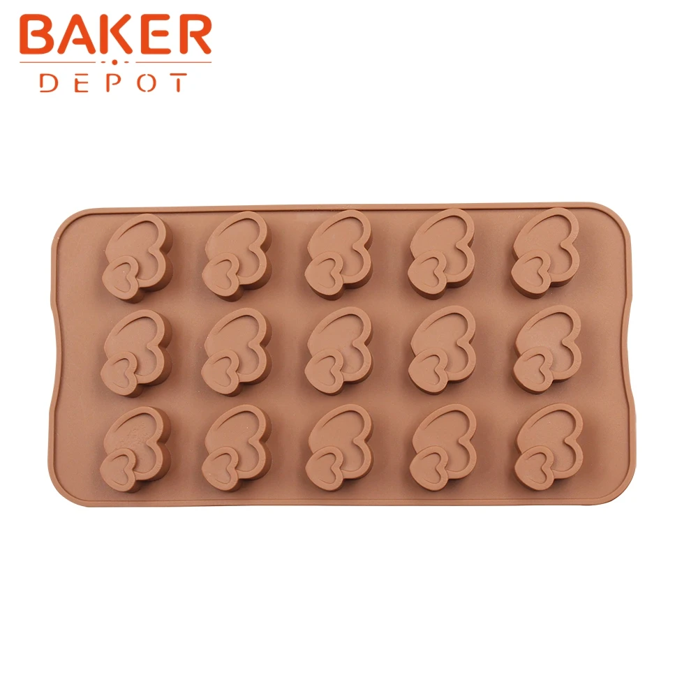 BAKER DEPOT DIY силиконовая форма для шоколад желе пудинг украшения торта двойное