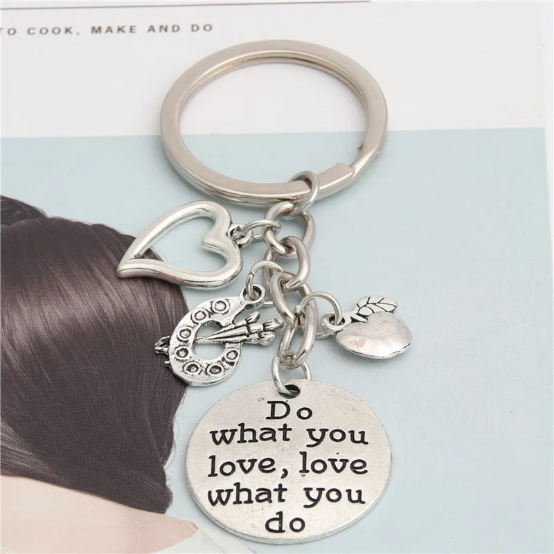 1 шт. брелок для художников Apple Charms paintbrush Keyring Paints брелки художника сделать то что