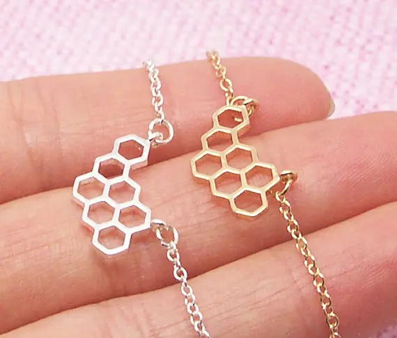 Милый браслет Honey Comb Bee Hive браслеты в минималистическом стиле с геометрической