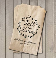 custom fall in love wedding popcorn candy buffet treat gift bar bags birthday bridal shower bakery cookie favors packets