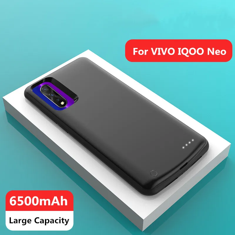 ZKFYS силиконовый ударопрочный чехол с внешним аккумулятором для VIVO IQOO Neo на 6500 мАч