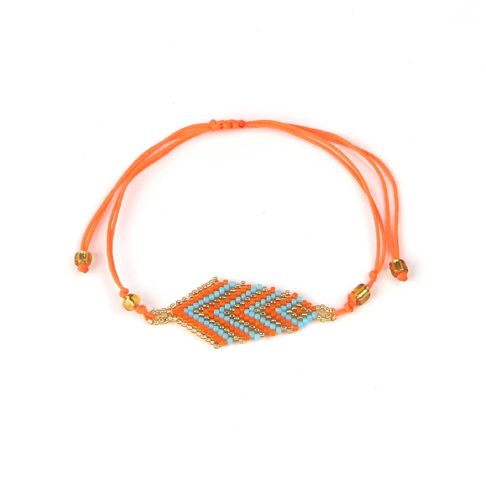 M-B0116-D SHINUSBOHO Delica, браслеты из бисера в форме листа, мужские браслеты Miyuki, звенья цепи, женские браслеты, браслеты с листьями, ювелирные изделия, лучший друг, подарки - Окраска металла: M-B0116-D
