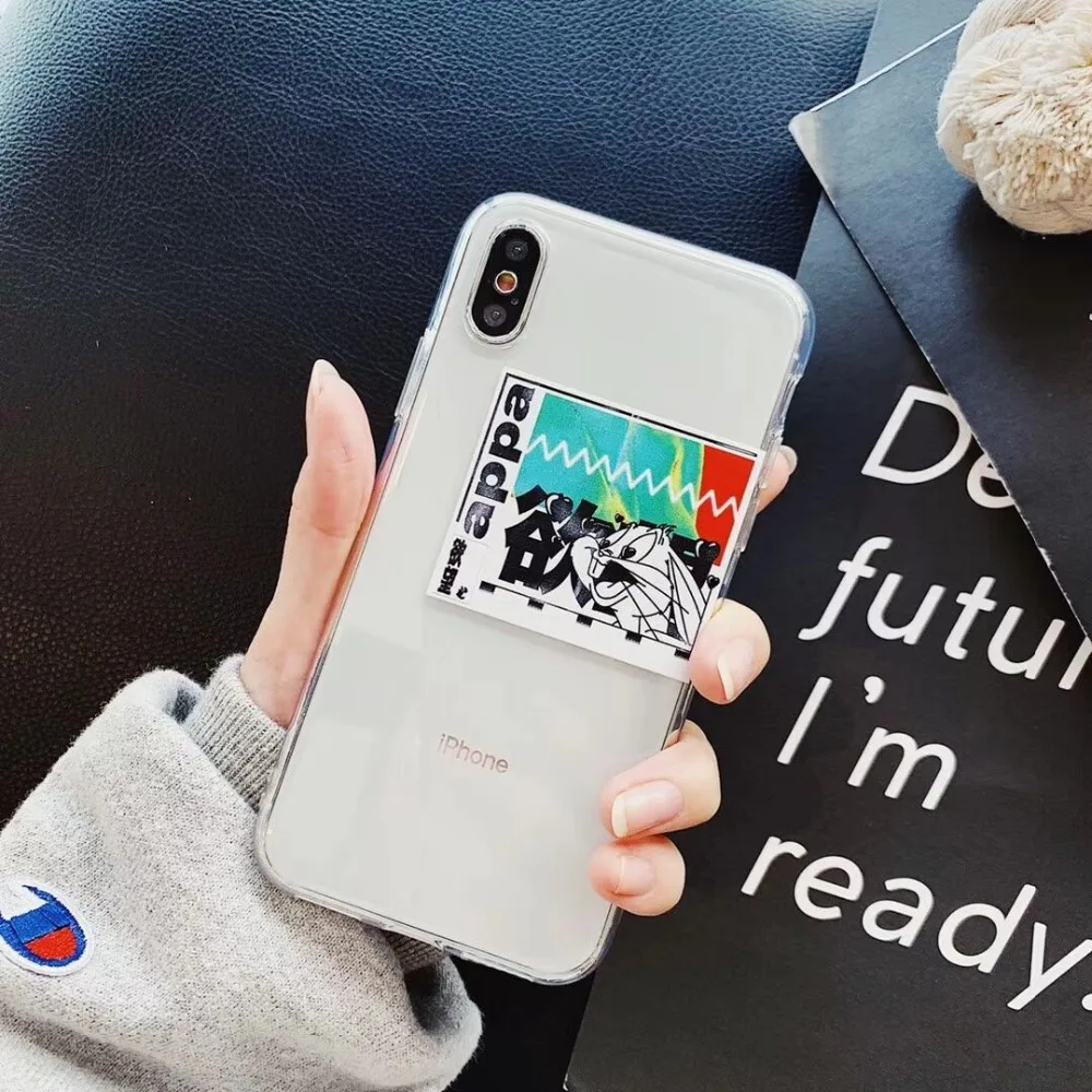 Индивидуальность популярный дизайн прозрачный чехол из ТПУ для iPhone 6 6s 7 8 plus