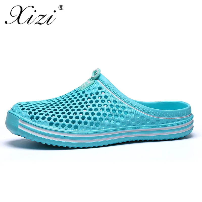 sky Blue XIZI/; летние дышащие пляжные сандалии Modis; Вьетнамки без застежки; мужские шлепанцы; мужская обувь с подсветкой; Zapatos De Hombre; большие размеры 36-45 - Цвет: sky Blue