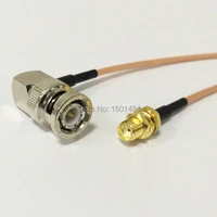 new sma female jack switch bnc male plug right angle convertor rg316 cable 15cm 6 for wifi antenna