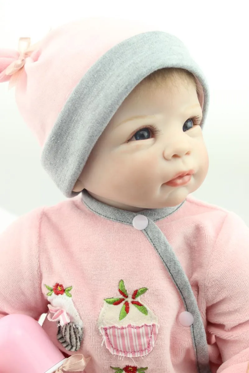 Новые силиконовые куклы reborn для продажи 22 дюймов 55 см волосы с корнями мягкие сенсорные настоящие reborn младенцы с бутылочка с соской детские игрушки подарок