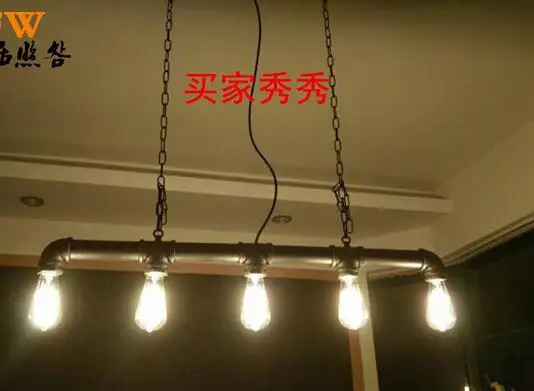 저렴한 에디슨 장식 물 파이프 새로운 예술 램프 미국 스타일 복고풍 산업 스타일 창조적인 개성 레스토랑 바 SG16
