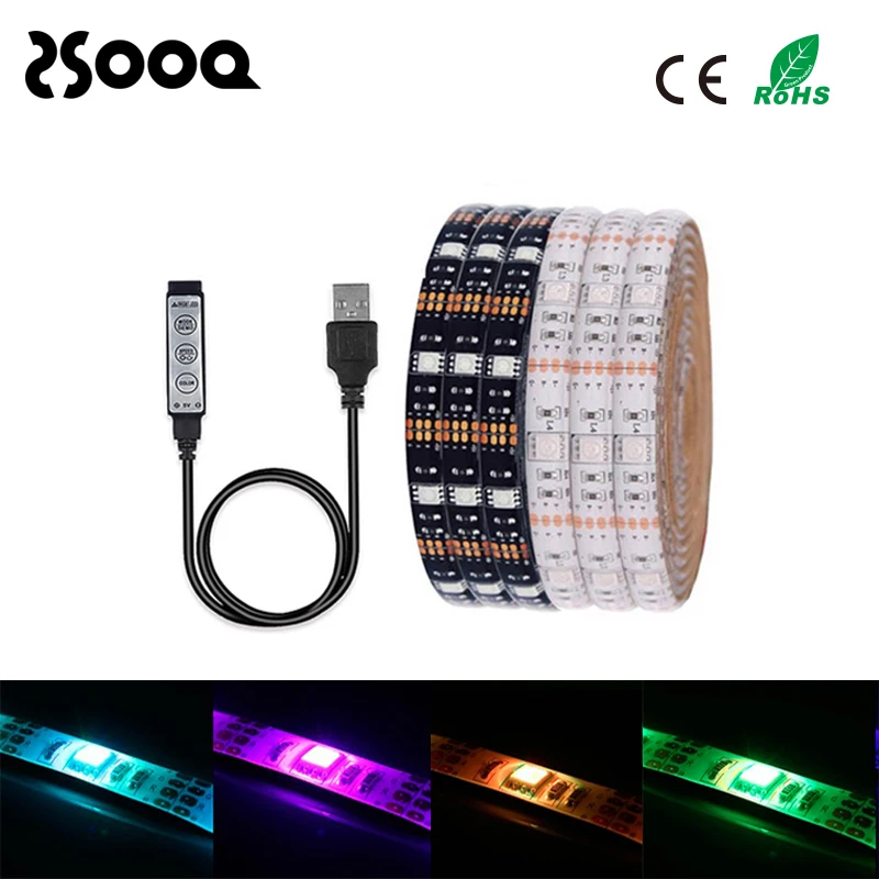 0 5 2 м 5050 Светодиодная гибкая полоса света RGB в водонепроницаемая лента для