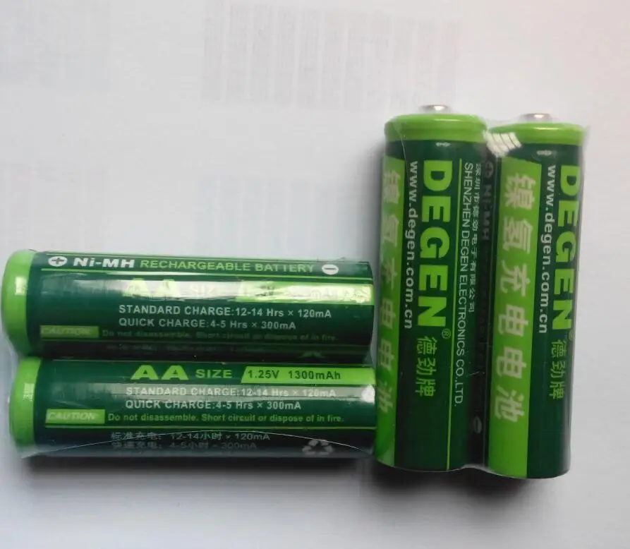 4 шт./лот DEGEN radio AA Размер Ni-MH 1300mAh 1 2 V аккумулятор | Электроника