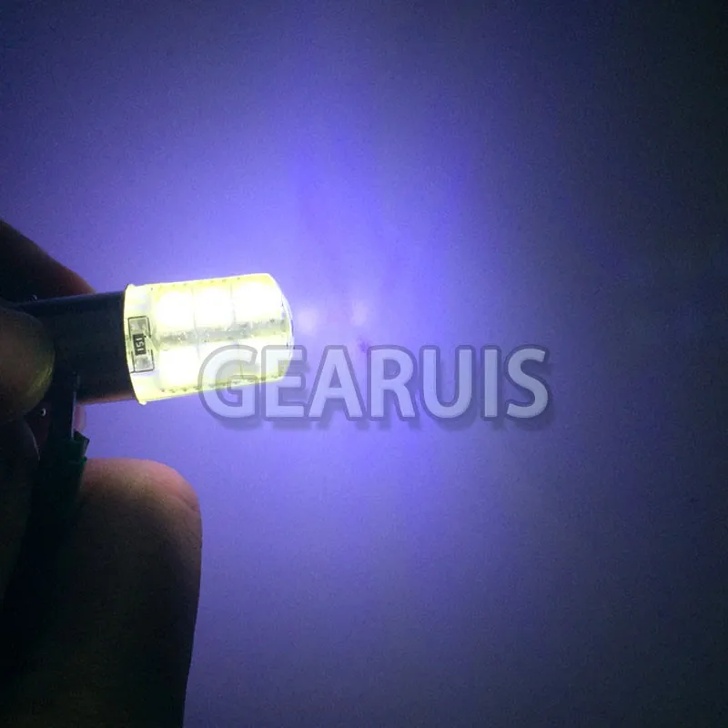 10 шт. P21W S25 1156 BA15S 12 SMD 5050 светодиодный силиконовый 2 Вт холодный белый 8000K