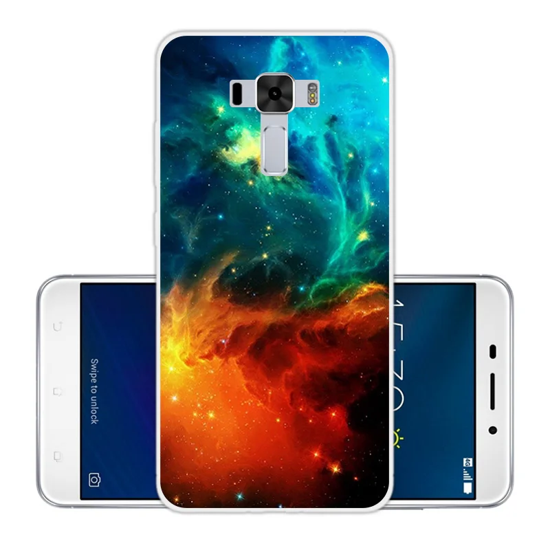 For Asus Zenfone 3 Laser ZC551KL Silicone Nebula Case zenfone3 laser Protective Capa DIY for |
