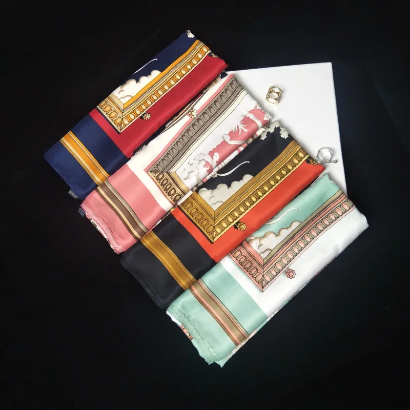 Новые осенние Элитный бренд 100% Twill Шелковый шарф Для женщин Богемия Royal Riden рыцарь