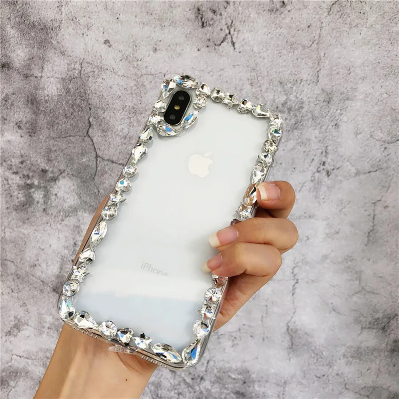 Блестящие алмазные чехлы для телефонов iPhone 11 Pro Max 8 7 6 6S Plus X XS MAX XR ясное прозрачное