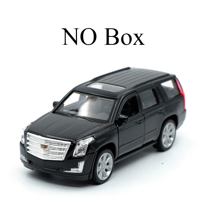 Black(no box) WELLY 1:36 Escalade SUV литая под давлением модель автомобиля игрушка с оттягиванием для детей подарки коллекция игрушек - Цвет: Black(no box)