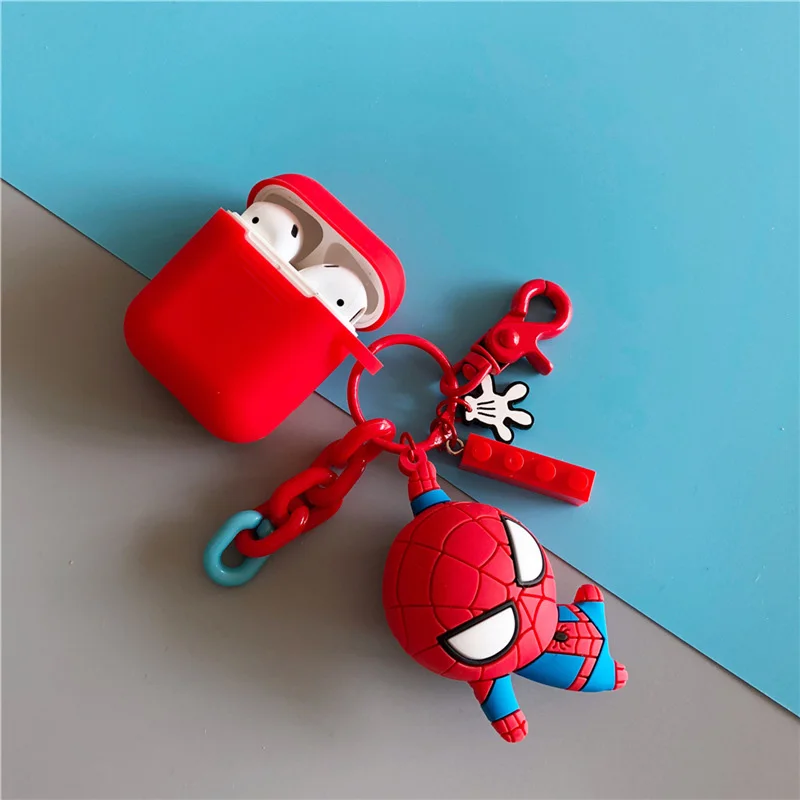 Прекрасный Мультфильм Подвеска Airpods Силикагель Чехол для Apple Bluetooth Наушники 1/2