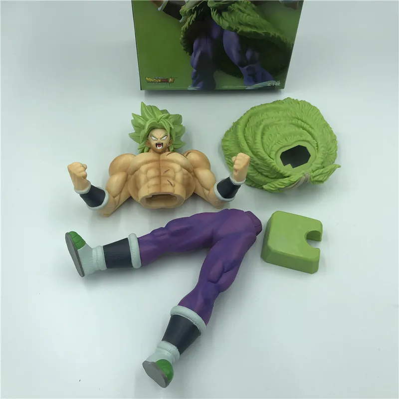 Dragon Ball Z Super Broly Movie Ver. Зеленые волосы против Гоку броли Супер Saiyan боевой формы ПВХ Фигурки Модель DBZ 24 см
