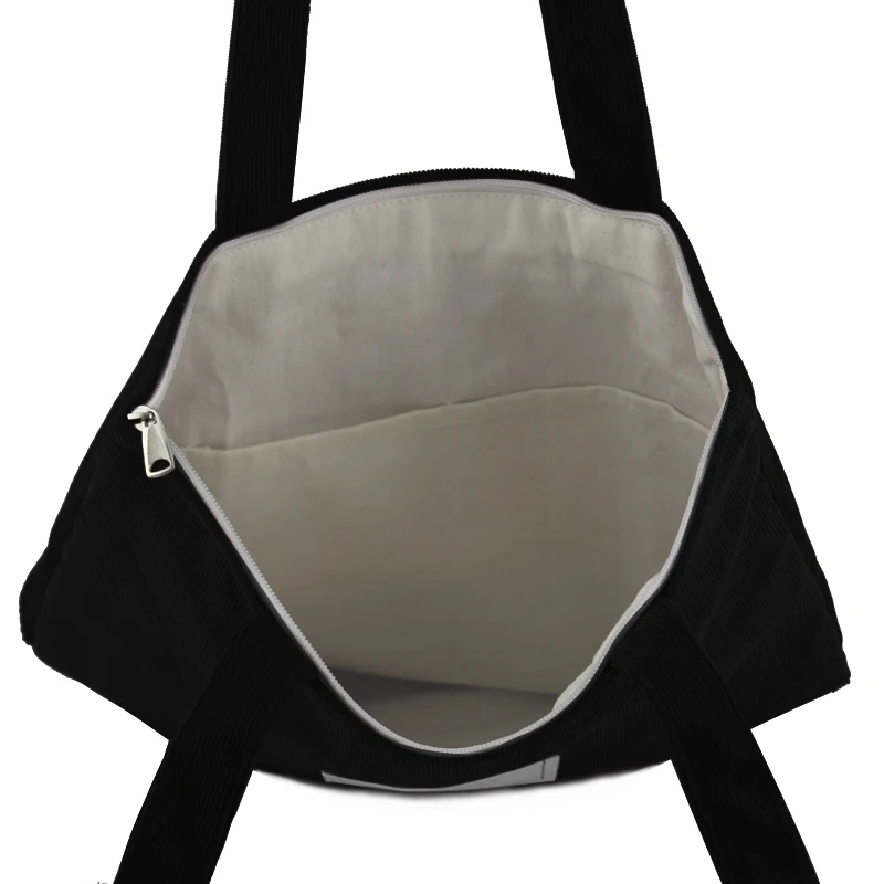 TANGIMP 2018 сумочка из рубчатого вельвета винтажная однотонная черная большая сумка