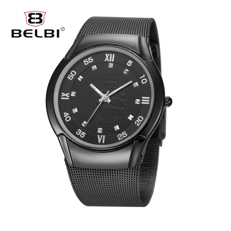 Часы Belbi мужские кварцевые водонепроницаемые из нержавеющей стали 2019|masculino|masculinos
