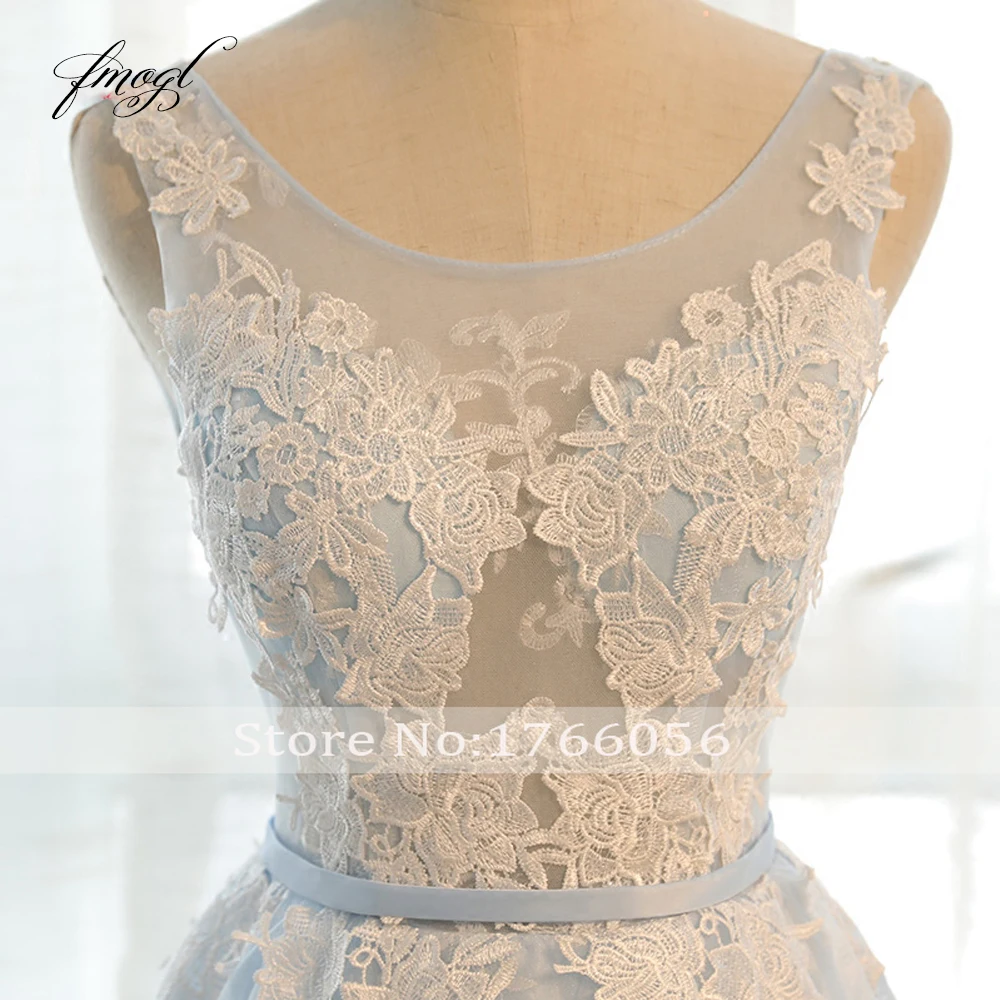 

Fmogl Luxury Scoop Neck A Line Long Evening Dresses 2019 Appliques Lace Formal Dress For Party Vestido De Festa Plus Size