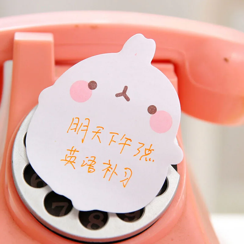 4X Kawaii Molang Pet блокнот для заметок липкий маркер для заметок страниц канцелярские принадлежности Школьные офисные принадлежности