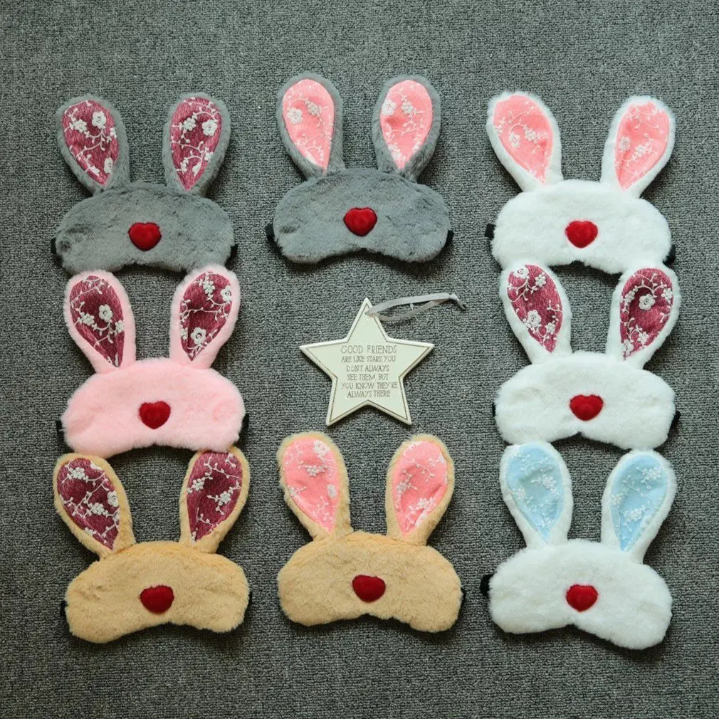 8 цветов длинные ушки маска для сна с кроликом эластичная лента удобный чехол