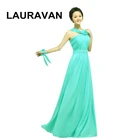 Женское длинное платье подружки невесты, бирюзовое